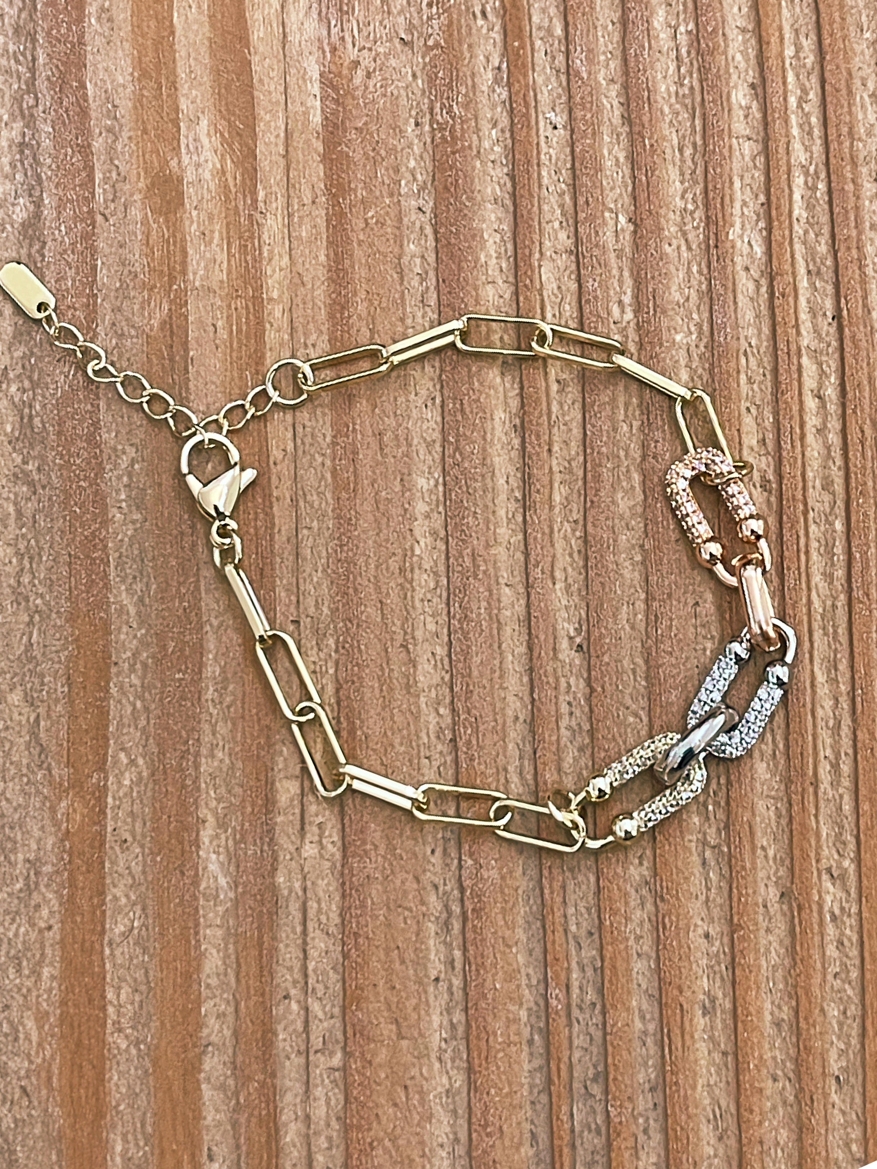 3 Tone Lock Bracelet