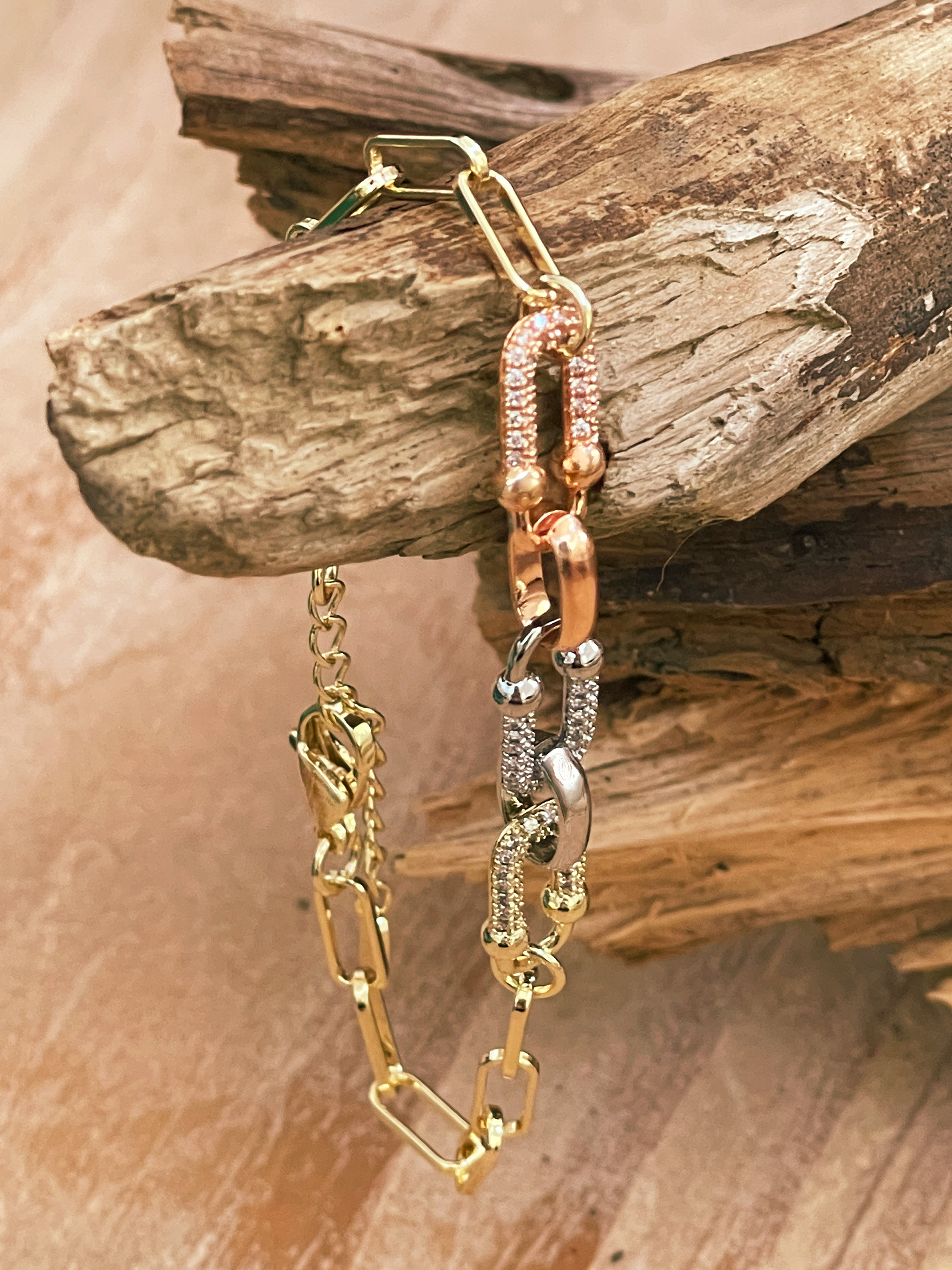 3 Tone Lock Bracelet