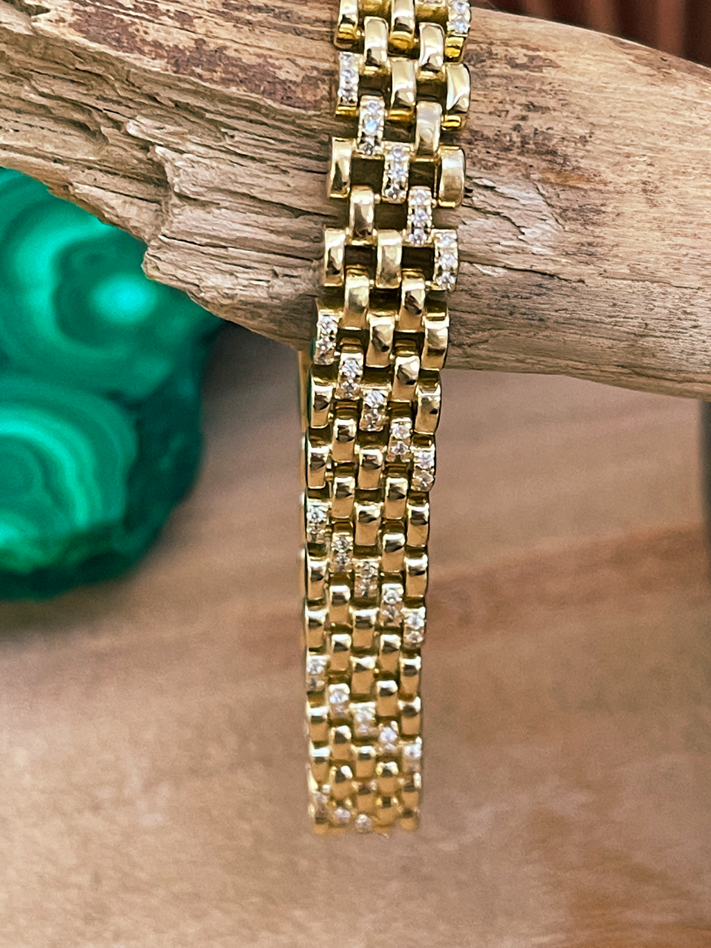 Large Stacked Gold Bracelet