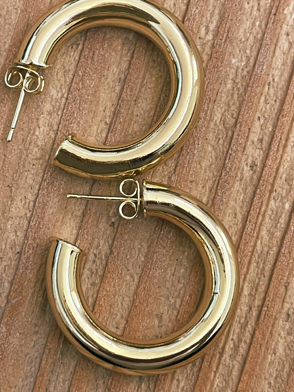 Large Gold Chunky Hoop Earrings