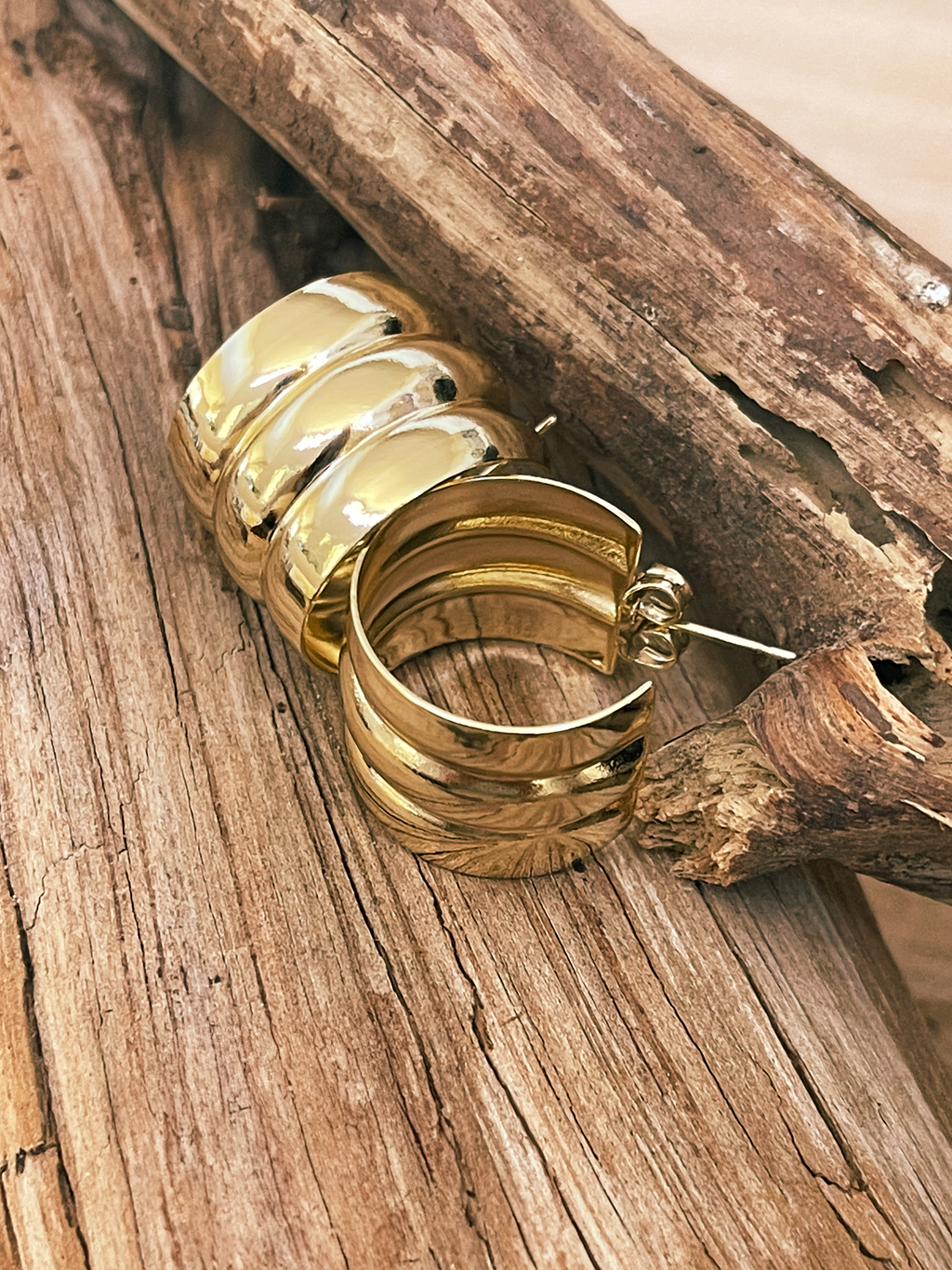 Gold Screw Earrings