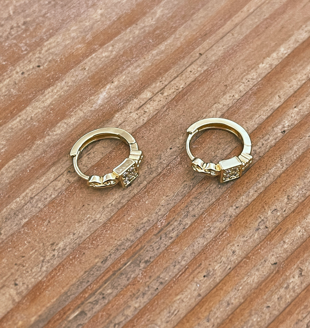 Cable Hoop Earrings