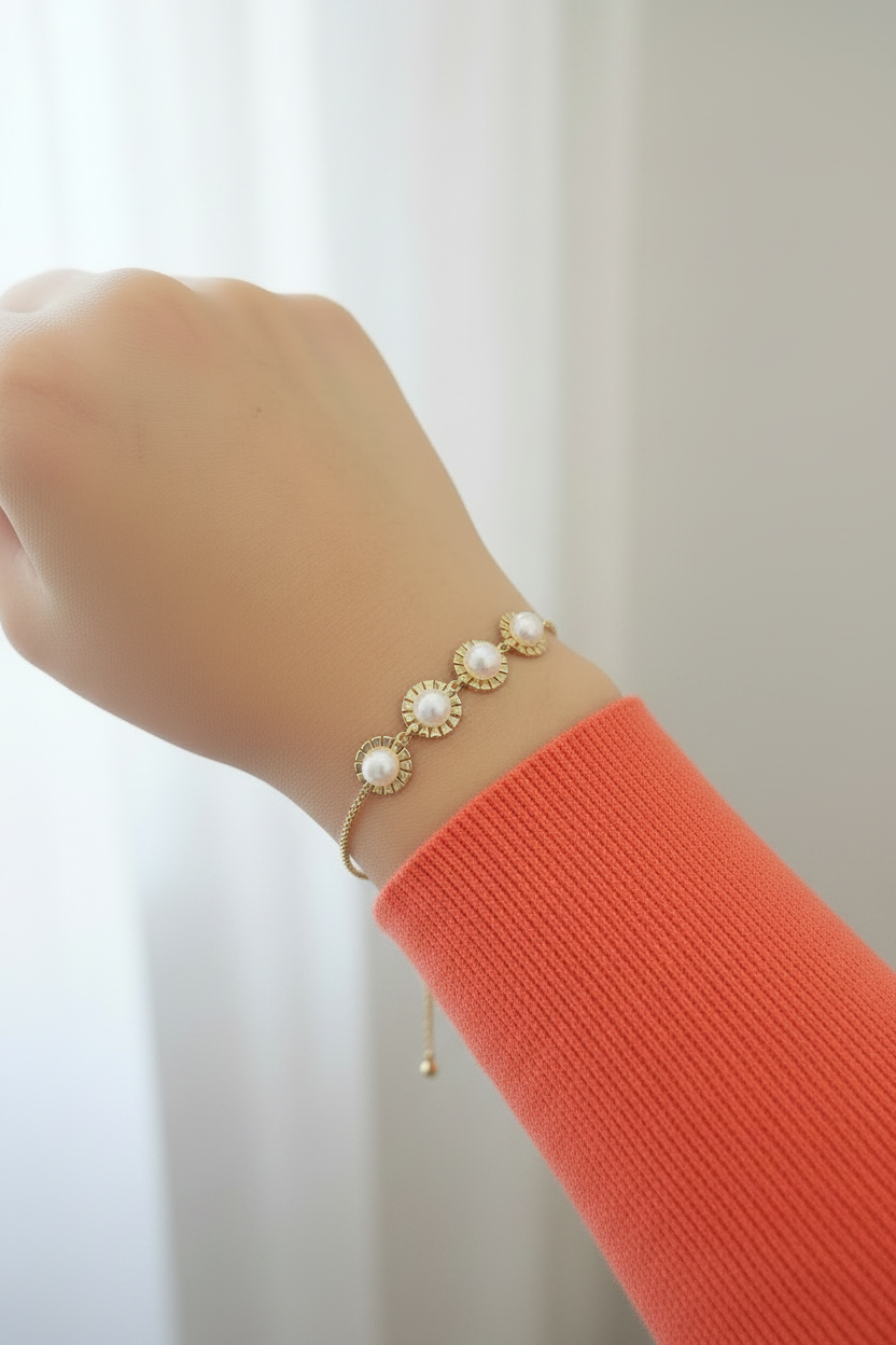 Sunflower Pearl Bracelet