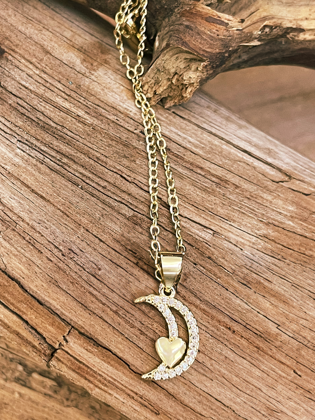 Heart & Moon Necklace