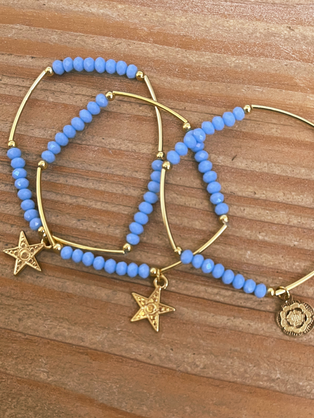 Star Charm Beaded Bracelet Set