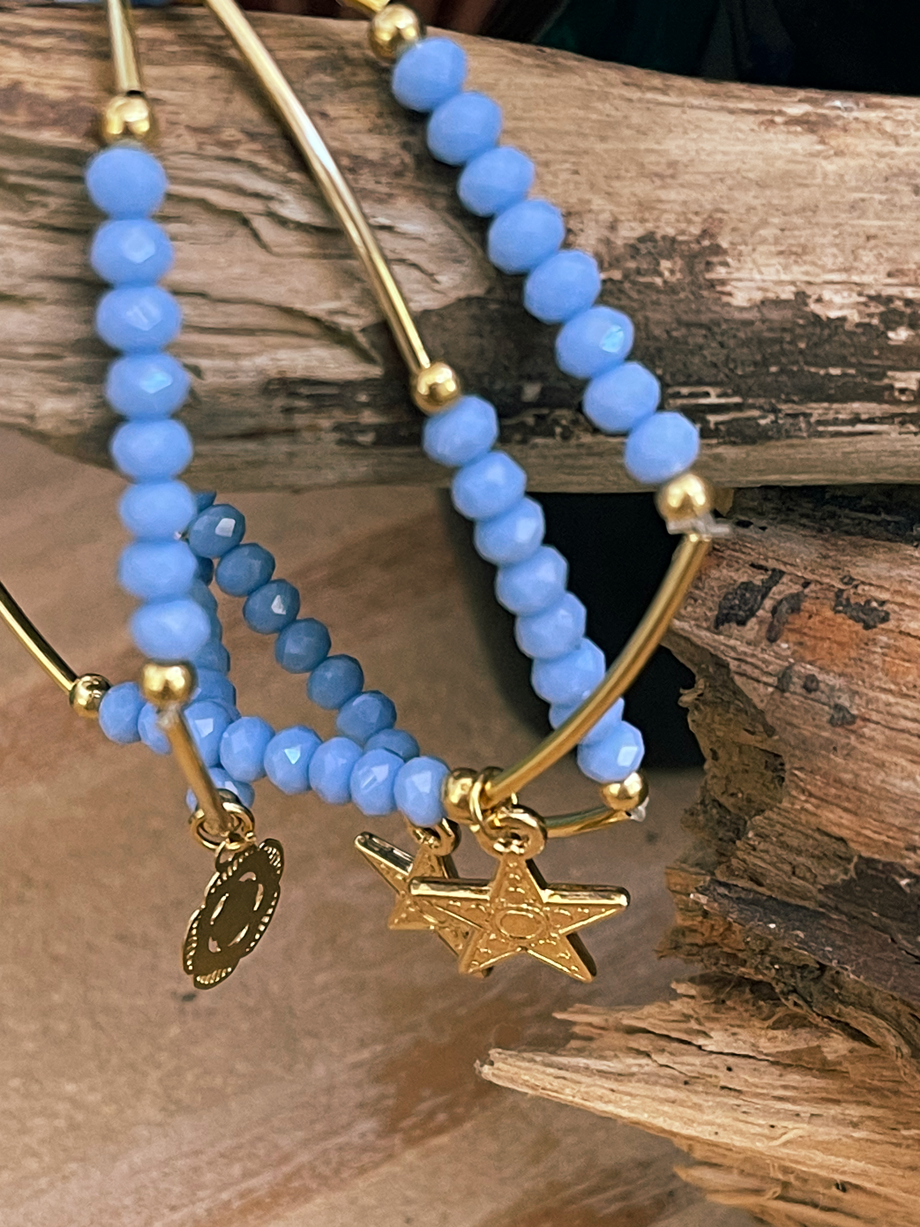 Star Charm Beaded Bracelet Set