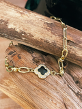 Black Lucky Clover Bracelet